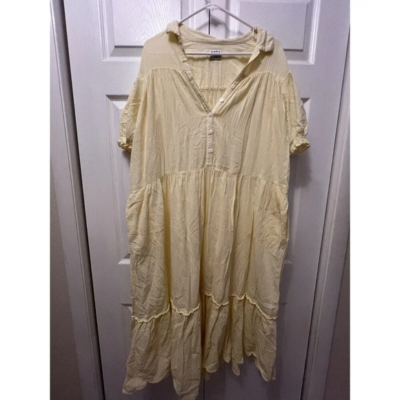 ESBY Cotton pippa SS Mid Dress Limoncello Yellow Size Small - Picture 6 of 9